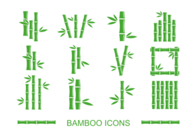 Iconos De Bambú Vector