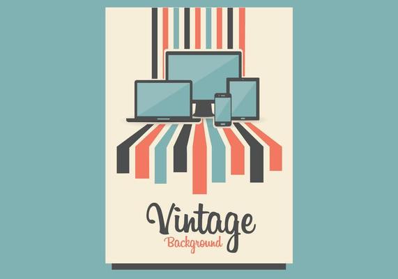 Tech Vintage Background Vector