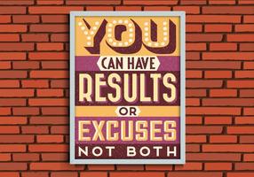 Results or Excuses Vector