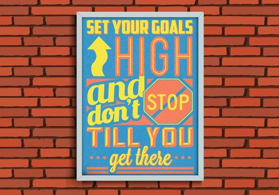 Goals Poster Vector