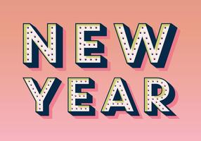 Marquee-Style New Year Vector