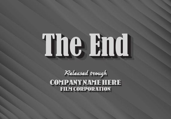 Textured The End Title Card Vector