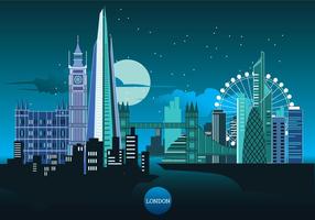 Ilustraciones Vectoriales El Shard y el horizonte de Londres vector