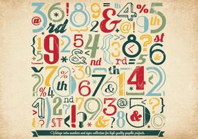 Colorful Number Collection Vector