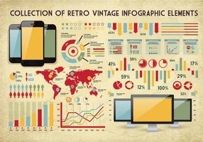Infographic Vintage Collection Vector