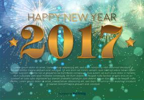 Happy New Year 2017 Vector Background