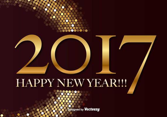 Happy New Year 2017 Vector Background