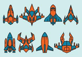 Iconos de Starship vector