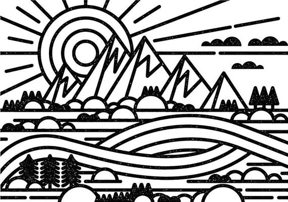 Minimal Mountain Landscape