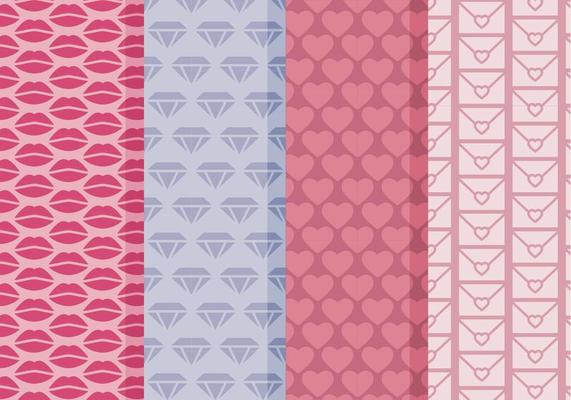 Vector Simple Valentine's Day Patterns