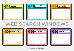 Iconos Vectoriales De Búsqueda Web vector