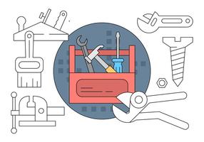 Free Collection With Tools vector