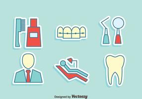 Dentist Element Icons Vector