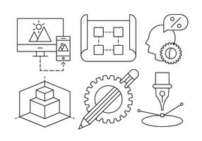 Arquitectura libres de vectores iconos