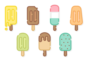 Libre minimalista del vector del helado