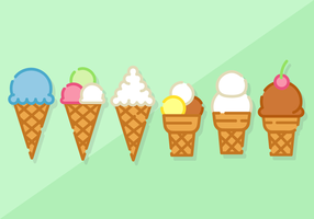 Libre minimalista del vector del helado