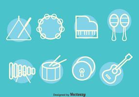 Nice Music Instrument Line Vector