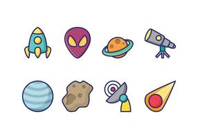 Space Icons vector