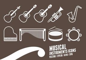 Musical Instruments Icons vector