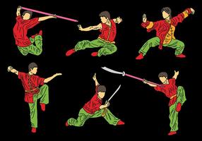 Vector libre iconos de Wushu