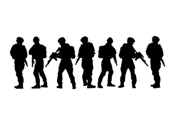 Army Siluetas Vector