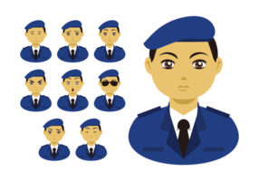 Brigadier Emotions Expression Vector