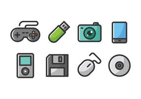 Iconos de la tecnología vector