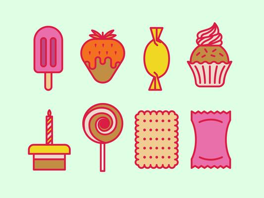 Dessert and Sweet vector icons