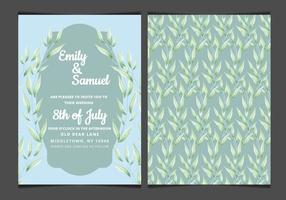 Vector Blue Elegant Wedding Invitation