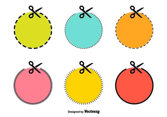 Scissors Dotted Vector Lines