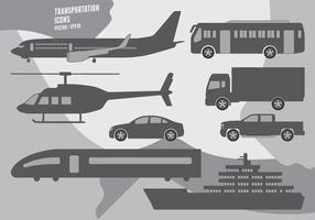Iconos de transporte vector