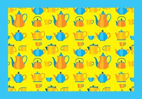 Teapot Pattern Free Vector