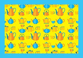 Teapot Pattern Free Vector