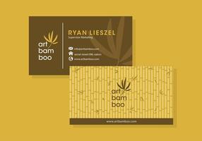 Bamboo Business Card Template Free Vector