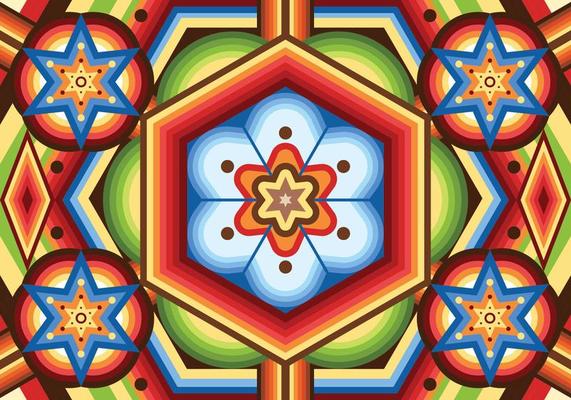 Huichol Pattern Vector