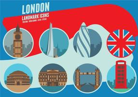 London Landmarks Icons vector