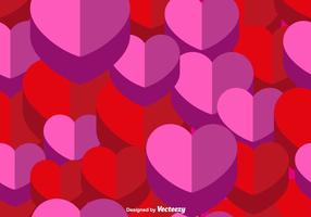 Vector 3d Heart Seamless Pattern