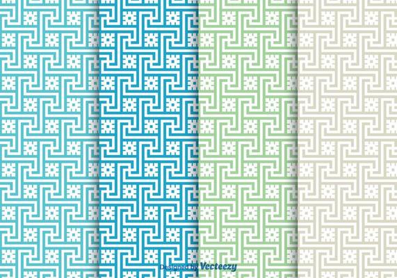 Greek Key Vector Seamless Patterns