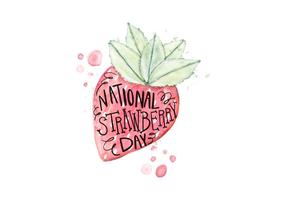Strawberry Day Illustration vector