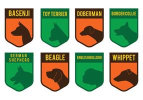 Dogs Heads Badge vector