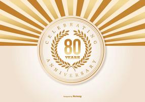 80th Anniversary Illustration vector