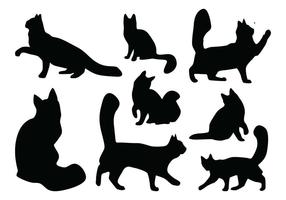 Vectores de la silueta del gato