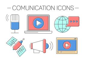 Libre Comunicación Iconos vector