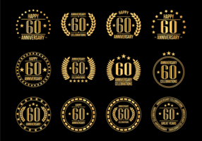Anniversary Badges 60th Year Celebration