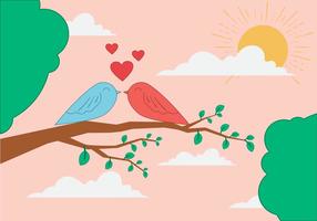 Vector Valentine's Day Doves