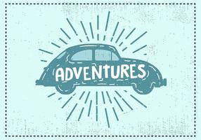 Free Hand Drawn Vintage Car Background vector