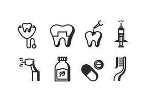 Dentista vector iconos