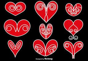 Vector Collection Of Abstract Hearts