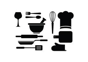 Kitchen accessories. Flipper, strainer, spatula, ladle. Vector design  6730605 Vector Art at Vecteezy