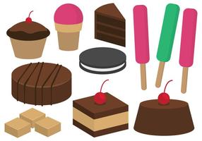 Postres y Dulces Ilustración vector